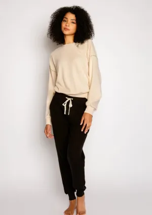 Black Cross Casual Band Pant