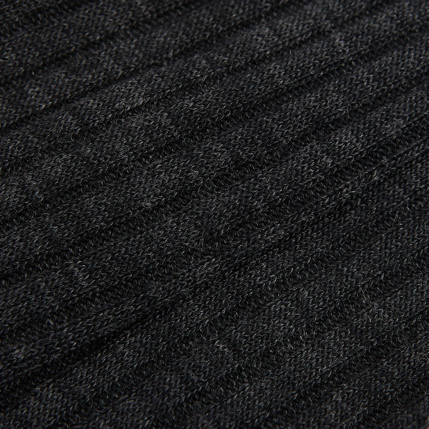 Charcoal Merino Wool Ribbed Knee Socks