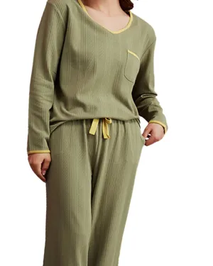 Cosy Green Knit Pajamas