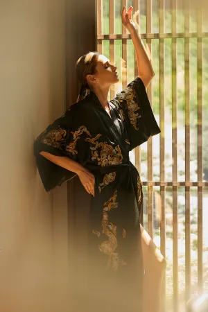 Couture Ottoman Embroidered Silk Robe