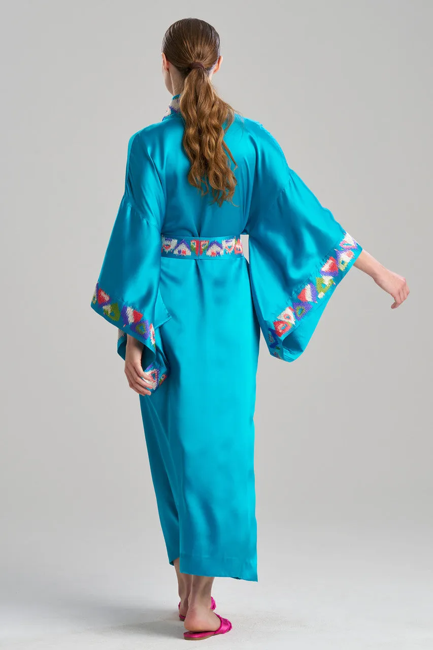 Couture Toulouse Embroidered Drop Sleeve Silk Robe