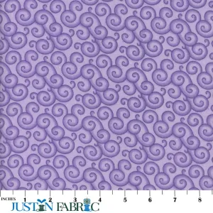 Curly Swirly Lilac 108" Wide Cotton Yardage | Mook Fabrics