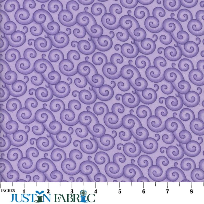 Curly Swirly Lilac 108" Wide Cotton Yardage | Mook Fabrics