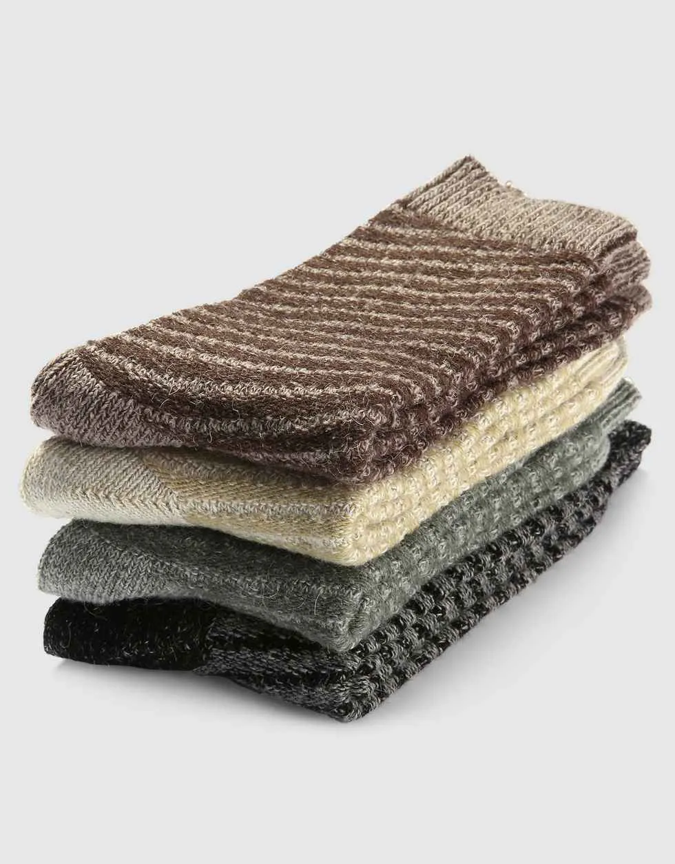 Earthy Morning Wool Crew Socks 4 Pack