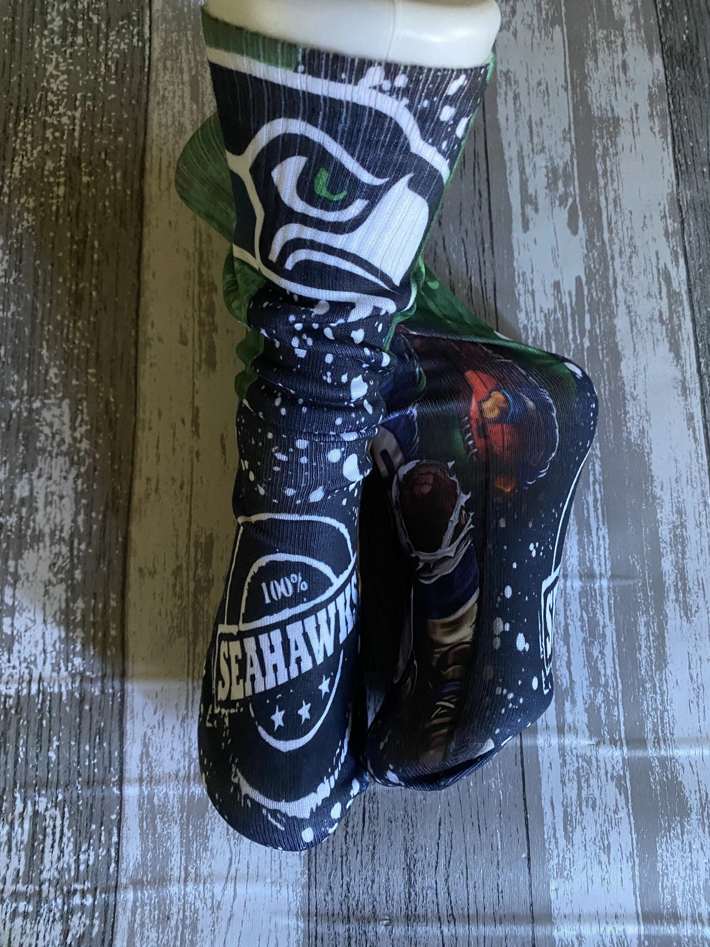 Fun theme Seahawks calf socks/Sports fan