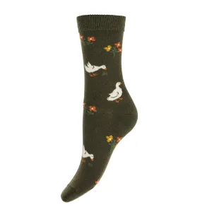Green Duck wool blend socks