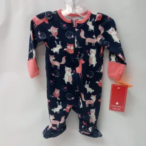 Long Sleeve 1pc Pajamas by Wonder Nation     Size NB