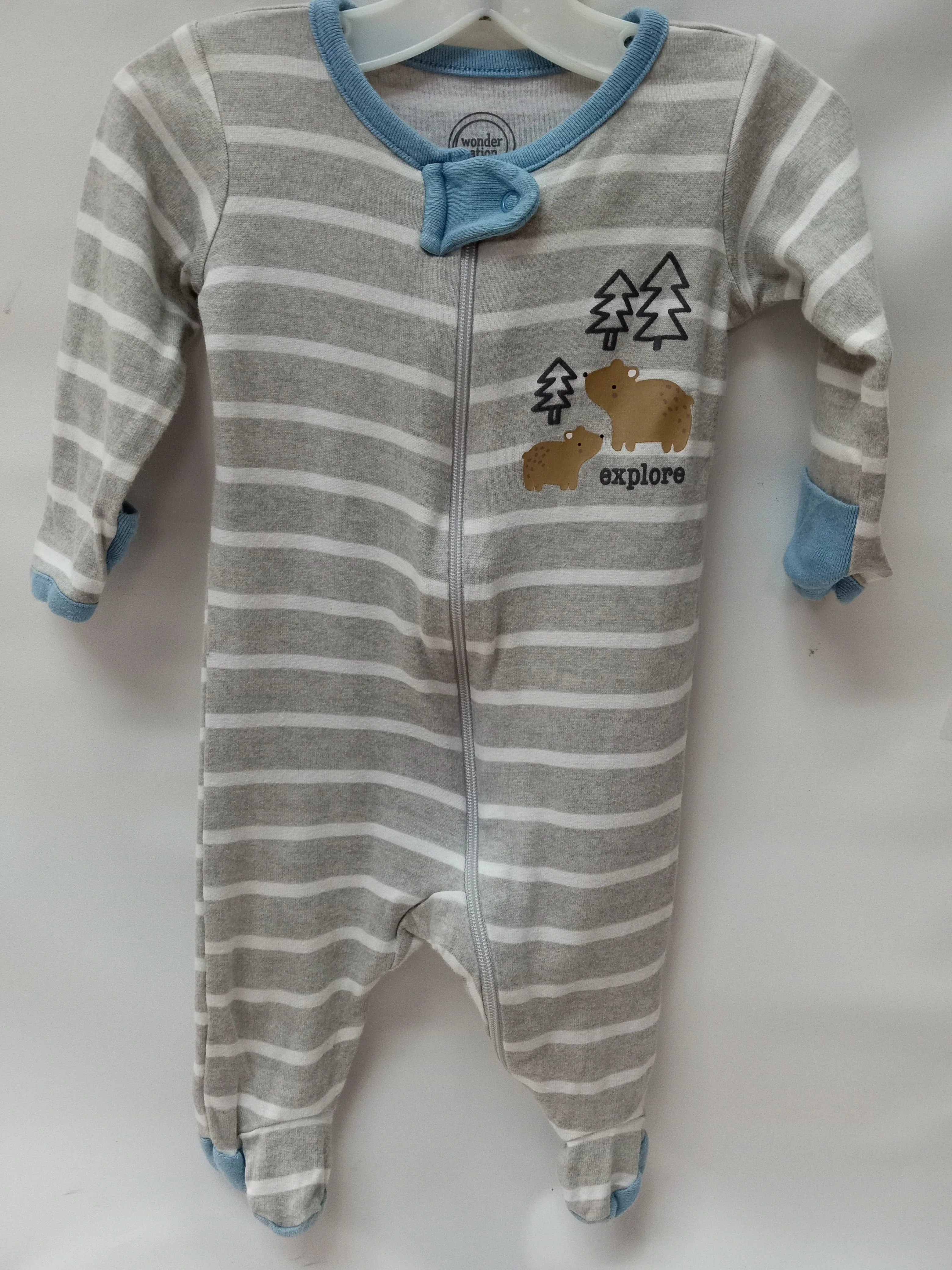 Long Sleeve 1pc Pajamas By Wonder Nation Size Newborn