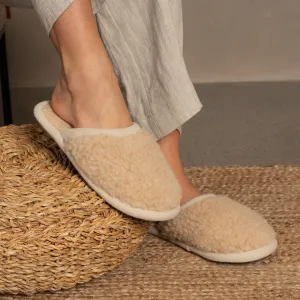 MENIQUE 100% Merino Wool Womens Fluffy Slippers