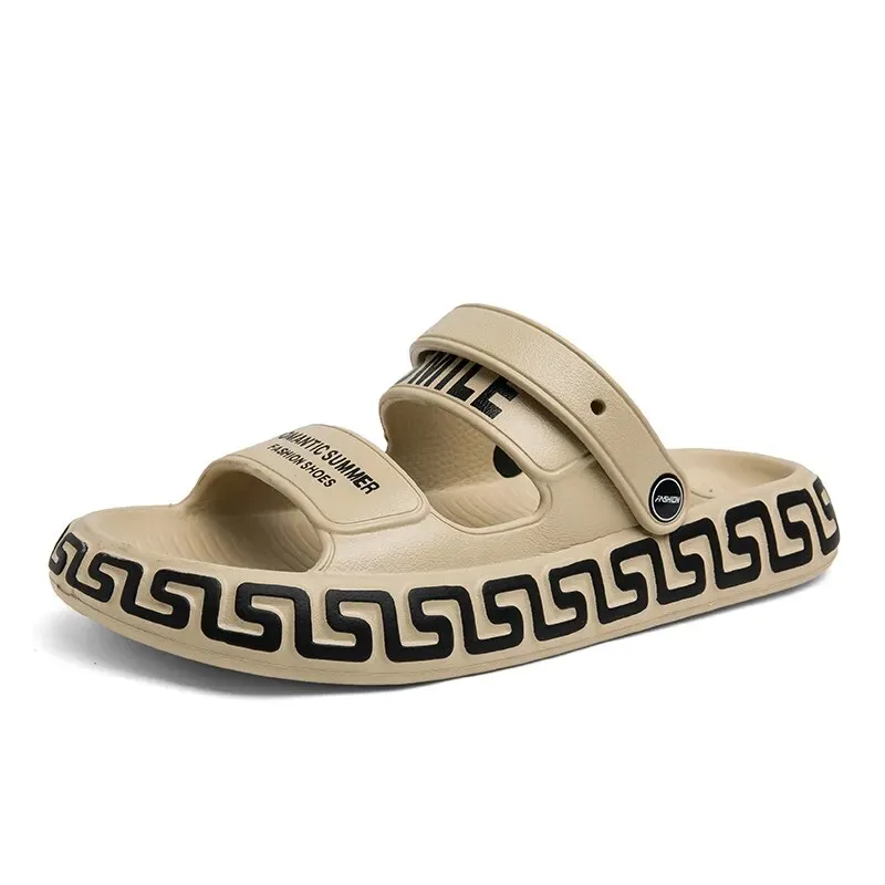 Men's Slippers Summer Luxury Beach Slides Flat Unisex Non-slip Soft Flip Flops Thick Sole