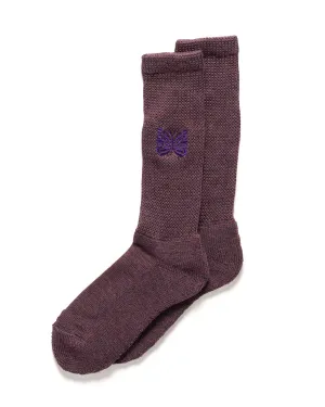 Pile Socks - Merino Wool Plum