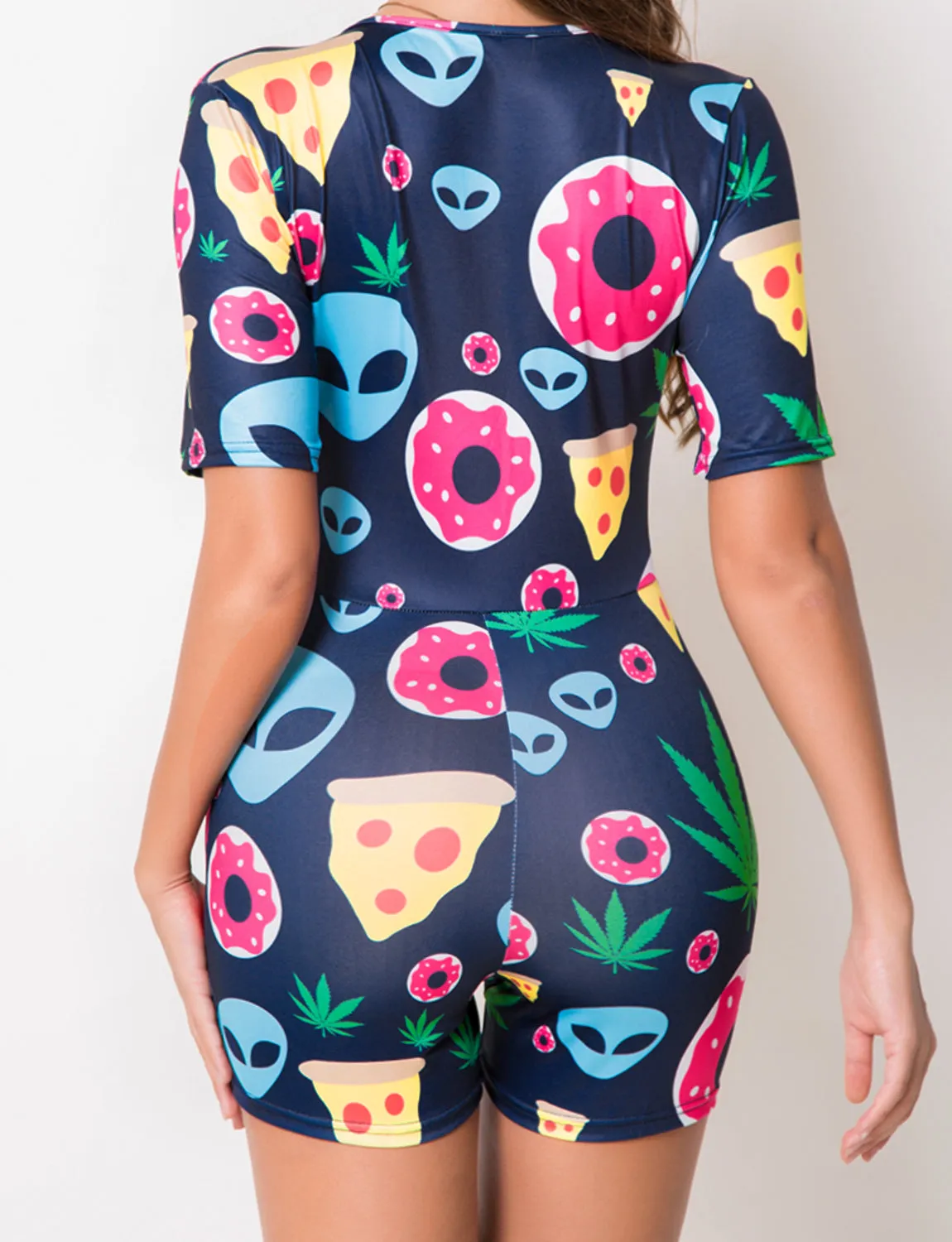 Women's Print Corset Onesie Pajamas