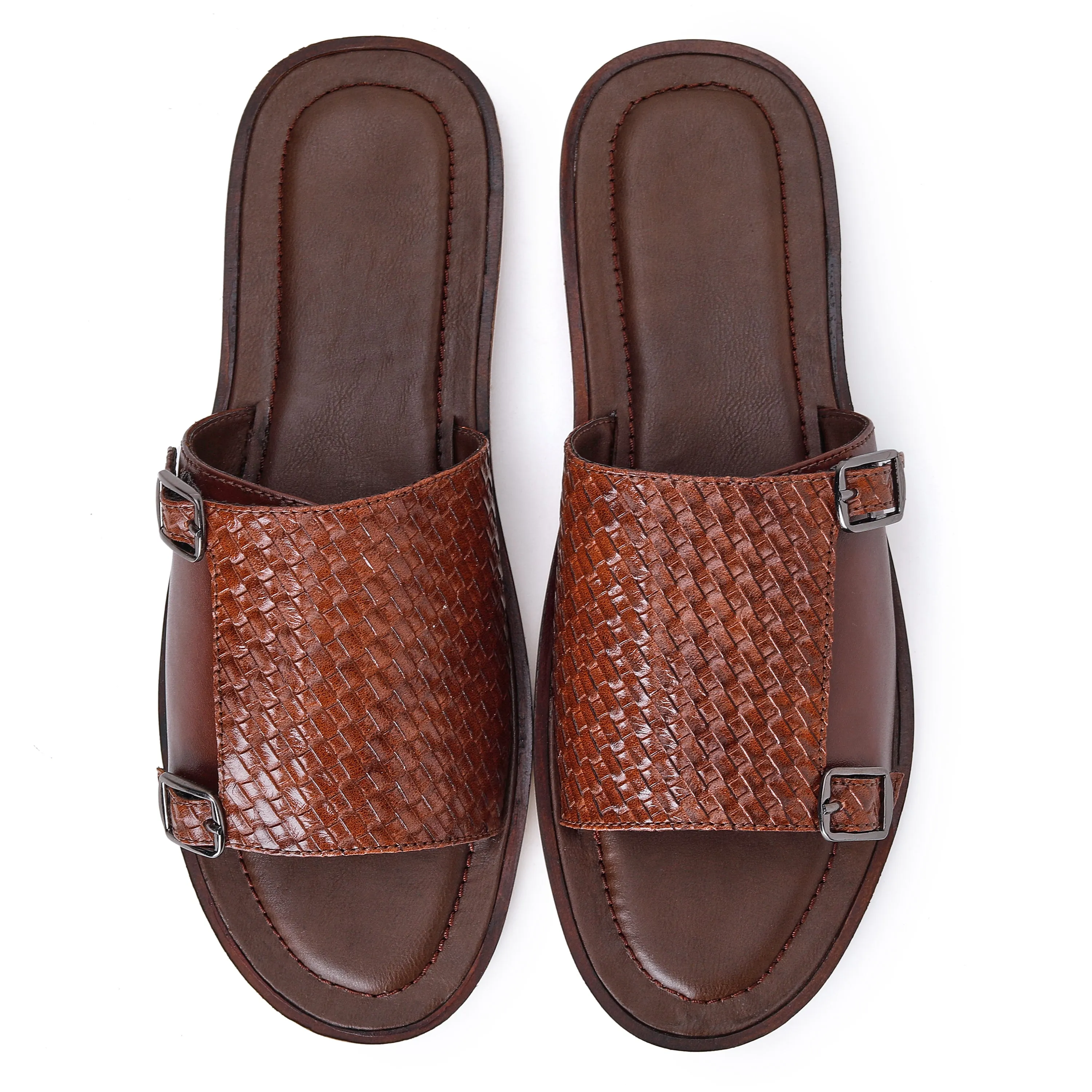WOVEN SANDALS-TAN