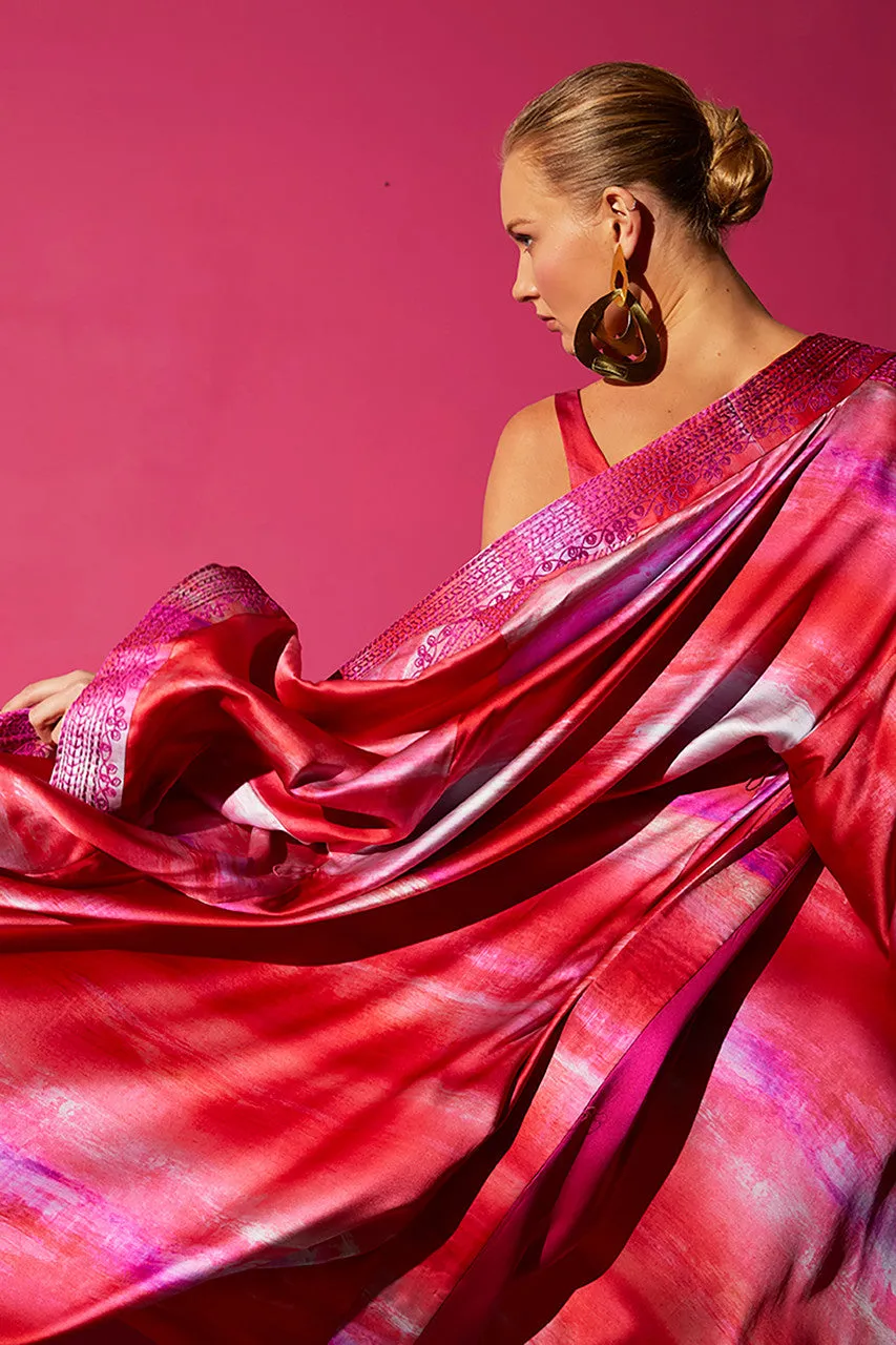 Yoriko Embroidery Silk Robe